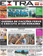 Capa do jornal Extra 07/01/2017