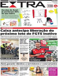 Capa do jornal Extra 07/06/2017