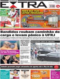 Capa do jornal Extra 07/11/2017