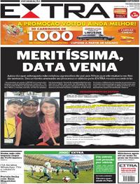 Capa do jornal Extra 08/03/2017
