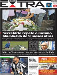 Capa do jornal Extra 08/07/2017