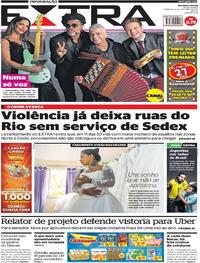 Capa do jornal Extra 08/10/2017
