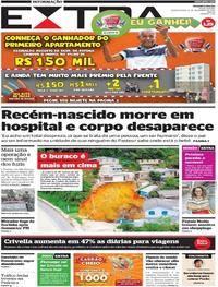 Capa do jornal Extra 08/11/2017
