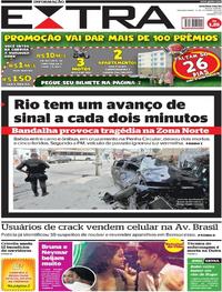 Capa do jornal Extra 09/10/2017