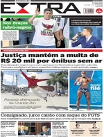 Capa do jornal Extra 10/01/2017