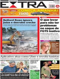 Capa do jornal Extra 10/03/2017