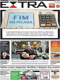 Capa do jornal Extra 10/06/2017