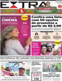 Capa do jornal Extra 10/12/2017