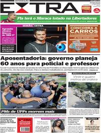 Capa do jornal Extra 11/04/2017