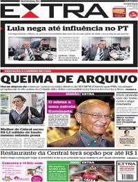Capa do jornal Extra 11/05/2017