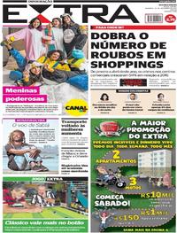 Capa do jornal Extra 11/09/2017
