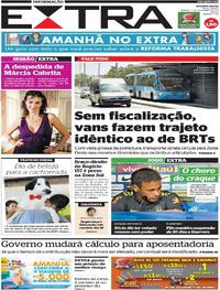 Capa do jornal Extra 11/11/2017
