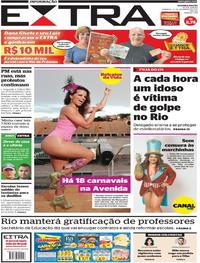 Capa do jornal Extra 12/02/2017
