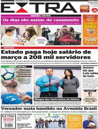 Capa do jornal Extra 12/05/2017
