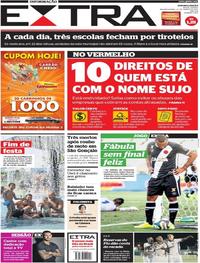 Capa do jornal Extra 13/03/2017