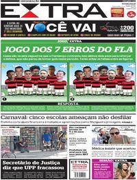 Capa do jornal Extra 13/06/2017