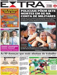 Capa do jornal Extra 13/11/2017