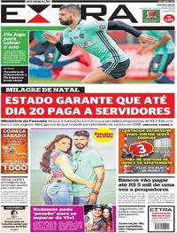 Capa do jornal Extra 13/12/2017