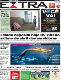 Capa do jornal Extra 14/06/2017