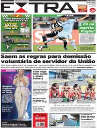 Capa do jornal Extra 14/09/2017