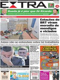 Capa do jornal Extra 14/11/2017