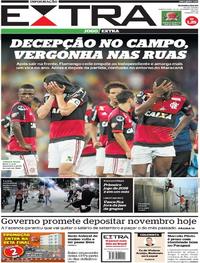 Capa do jornal Extra 14/12/2017