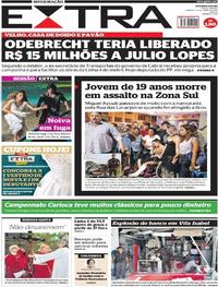 Capa do jornal Extra 15/04/2017