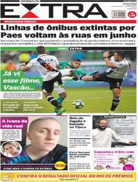 Capa do jornal Extra 15/05/2017