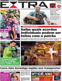 Capa do jornal Extra 15/07/2017