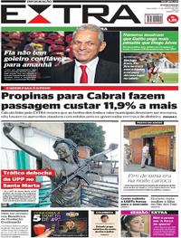 Capa do jornal Extra 15/08/2017