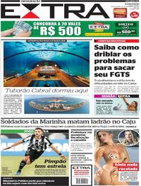 Capa do jornal Extra 16/02/2017