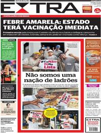 Capa do jornal Extra 16/03/2017