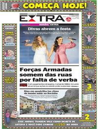 Capa do jornal Extra 16/09/2017