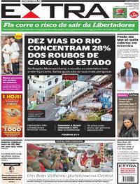 Capa do jornal Extra 16/12/2017
