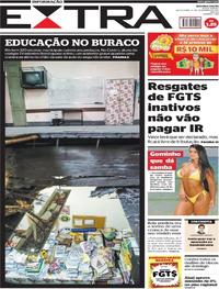 Capa do jornal Extra 17/02/2017