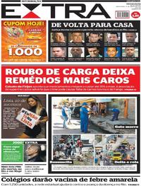Capa do jornal Extra 17/03/2017