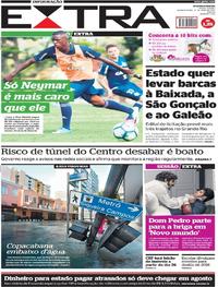 Capa do jornal Extra 17/05/2017