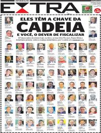 Capa do jornal Extra 17/11/2017