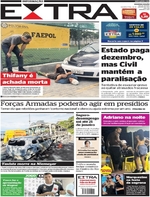 Capa do jornal Extra 18/01/2017