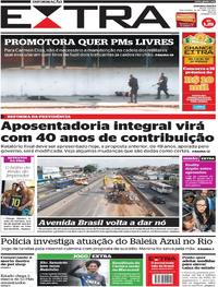 Capa do jornal Extra 18/04/2017