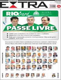 Capa do jornal Extra 18/11/2017