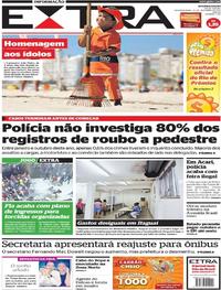 Capa do jornal Extra 18/12/2017