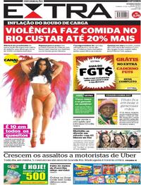 Capa do jornal Extra 19/02/2017