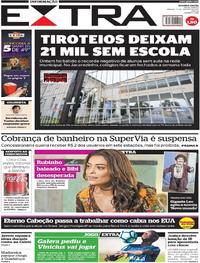Capa do jornal Extra 19/08/2017