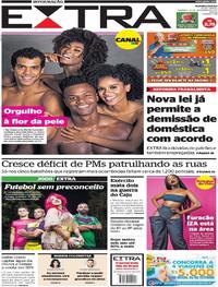 Capa do jornal Extra 19/11/2017