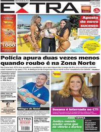 Capa do jornal Extra 19/12/2017