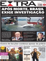 Capa do jornal Extra 20/01/2017