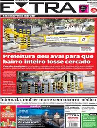 Capa do jornal Extra 20/06/2017