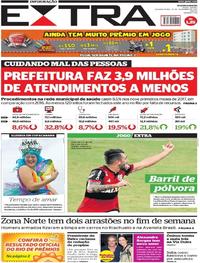 Capa do jornal Extra 20/11/2017