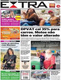 Capa do jornal Extra 20/12/2017